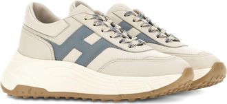 Hogan Sole Sneakers With Silk And Nylon Upper