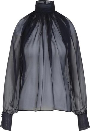 Saint Laurent Mujer, Blusas y Camisas, Azul, Talla: S
