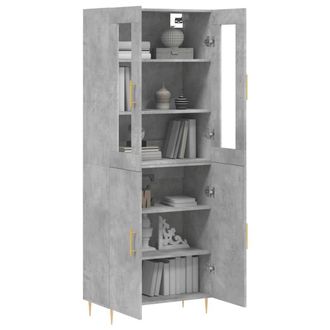 Berkfield Home Highboard Concrete Grey 69.5x34x180 cm Engineered Wood