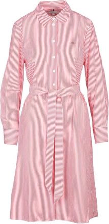 Tommy Hilfiger Damesjurk - Dames - Shirt Kleedjes - Roze - 3XL - Katoen - Kleedjes