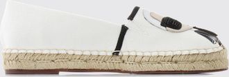 Karl Lagerfeld Graphic Print Canvas Espadrilles with Round Toe