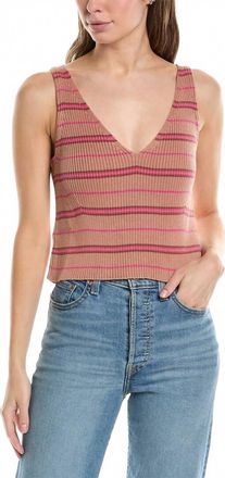 Nation Ltd Haru Rib Cami Top In Bisou Stripe