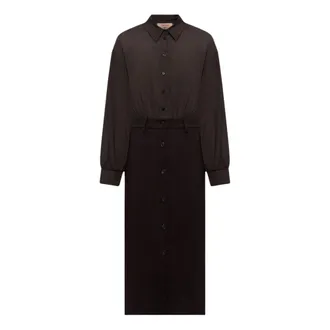 Twinset Abito chemisier midi - - Dresses - Donna - Marrone - M