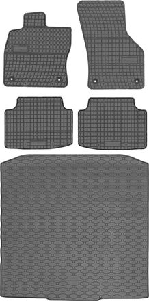OEM Juego De Alfombrillas De Goma Para Coche Y Maletero Para Skoda Octavia Ii Kombi (2013-2020)