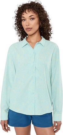 Royal Robbins Salathe Sun Shirt Long Sleeve Womens Clothing Skyway Solar Print : LG, Polyester
