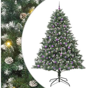 vidaXL &Aacute;rbol De Navidad Artificial Verde 240 Cm Pvc, Pl&aacute;stico Y Acero Vidaxl