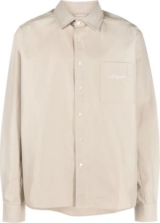 Axel Arigato Cotton Classic Collar Shirt - Heren - Casual Overhemden - Beige - XL - Katoen - Overhemden