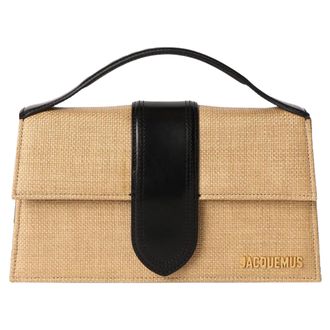 Jacquemus Womens Le Grand Bambino Raffia Bag - Beige Cotton - One Size