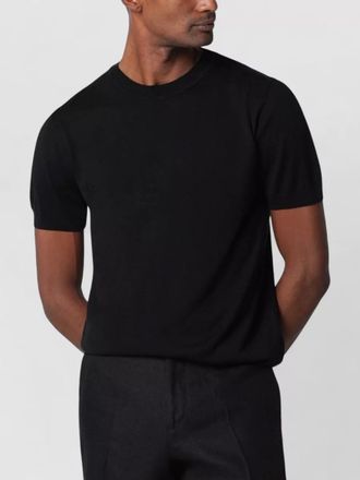 Lardini wool blend crew neck knit t shirt