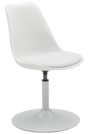 MID.YOU Mid.you Stuhl, Weiß, Beige, Metall, Kunststoff, Textil, rund, 47.5x88x52 cm, Esszimmer, Stühle, Polsterstühle