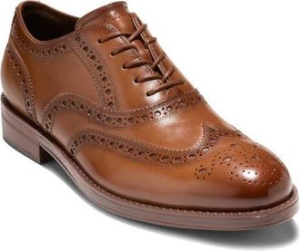 Cole Haan Ledley Grand Wingtip Oxford in British Tan Dark Natural at Nordstrom, Size 10.5