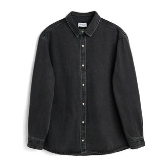 Soulland Damon Shirt - Heren - Spijkeroverhemden - Grijs - 2Xs/Xs - Katoen - Overhemden