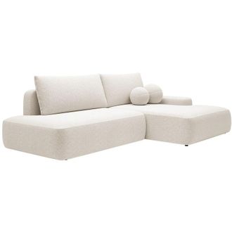 Vente-Unique Vente-unique - Divano letto angolo a destra aperto in Tessuto testurizzato Beige - daviso