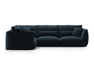 CXL by Christian Lacroix Sof&aacute; esquinero modular 5 plazas tejido estructural azul marino