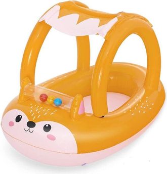 Trade Shop Trade Shop - Canotto Canottino Volpe Gonfiabile Bambini Con Parasole Mare Piscina 85x58cm 34168