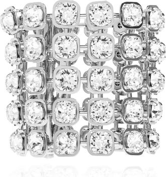 Balenciaga Armband met glinsterende kristallen - Dames - Armbanden - Grijs - M - Accessoires