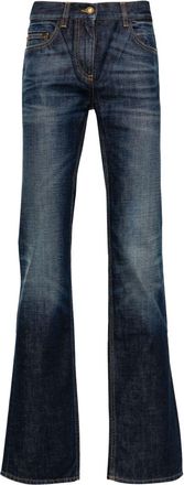 Palm Angels Logo Embroidered Straight Leg Jeans