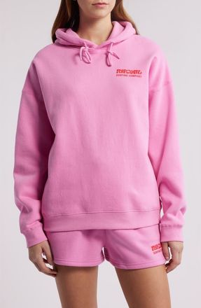 Rip Curl Surf Puff Print Graphic Hoodie in Pink at Nordstrom, Size X-Small
