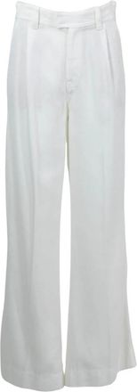 7 For All Mankind Pleated Trouser - Dames - Wijde Broeken - Wit - W26 - Broeken