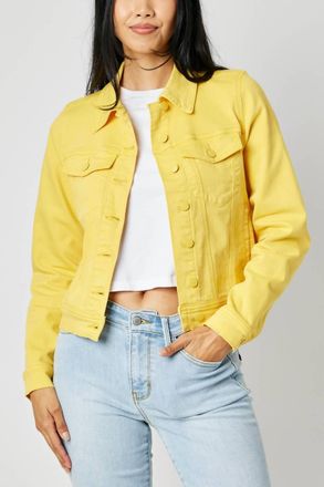 Judy Blue Colored Denim Jacke In Yellow