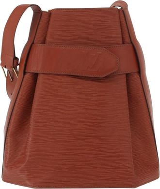 Louis Vuitton Vintage Sac Depaule Epi Leather Brown Leather Handbag (Pre-Owned)