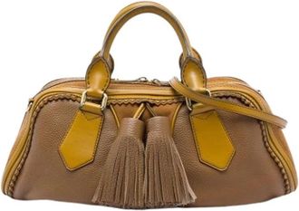 Burberry Pre-owned Satchel - Dames - Vintage Handtas - Bruin - ONE Size - Leer - Vintage