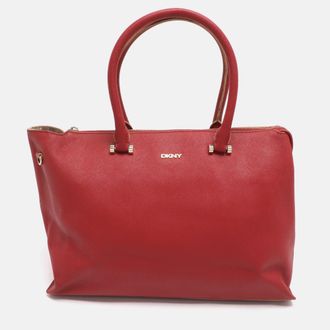 DKNY Dkny Bryant Park Red Leather Tote Bag