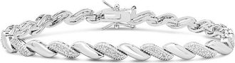 Jaclyn Smith Platinum Plated 1.00 Ct. Tw. Lab-Grown Moissanite Bracelet