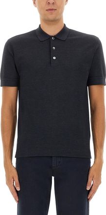 Ermenegildo Zegna Dark Grey Solid Polo
