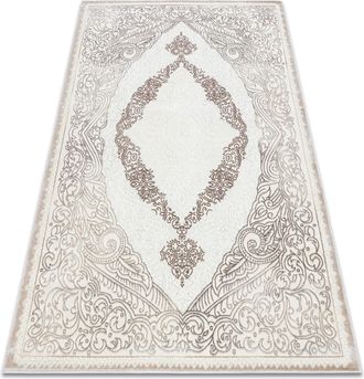 RugsX Rugsx - Alfombra Core 8111 Ornamento Vintage - Estructural, Dos Niveles De Vell&oacute;n, Beige Beige 160x220 Cm