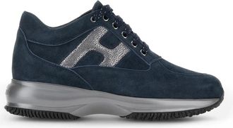 Hogan Blauwe Interactieve Sneakers Gemaakt in Itali&euml; - Dames - Sneakers - Blauw - 35 EU - Leer - Schoenen