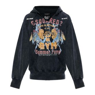 Dsquared2 Hoodies, male, Black, Size: 2XL Hoodie with Logo
