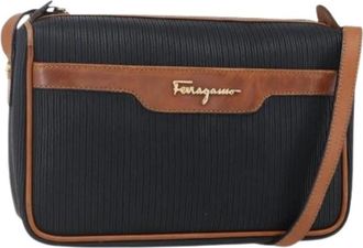 Ferragamo Pre-owned Leren Schoudertas - Dames - Vintage Schoudertas - Zwart - ONE Size - Leer - Vintage
