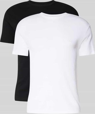 HUGO BOSS Regular Fit T-Shirt Set aus reiner Baumwolle in 2er-Pack in Weiss, Gr&ouml;&szlig;e XXL