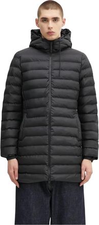 Rains Lohja Curve Jacket - Heren - Winterjassen - Zwart - XS - Leer - Jassen