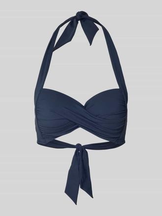 Seafolly Bikini Oberteil mit Raffungen Modell Twist in Dunkelblau, Gr&ouml;&szlig;e 38