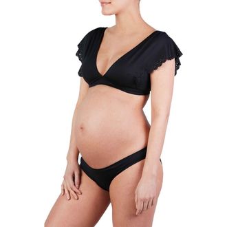 Cache Coeur Maternity bikini Bloom in Black at Nordstrom, Size X-Large