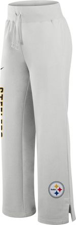 Nike Pittsburgh Steelers Primetime Phoenix Wide-Leg Nike Womens NFL Sweatpants in Grey | 027E0BB7L-VZL