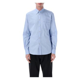 Valentino Garavani Heren, Overhemden, Blauw, Maat: XL Katoen