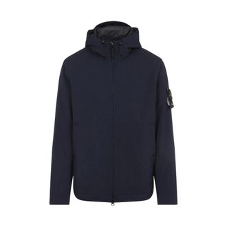 Stone Island Soft Shell-R Jas - Heren - Zomerjassen - Blauw - XL - Polyester - Jassen
