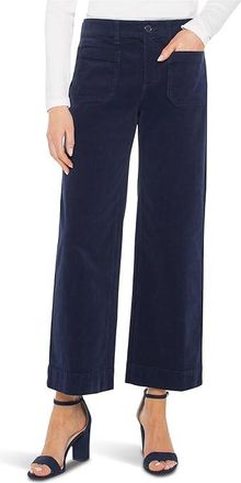 Liverpool L.A. Mid-rise Corduroy Crop Wide Leg W/ Patch Pockets Womens Clothing Arctic Night : 12 27, Cotton/Spandex