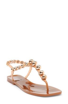 Jeffrey Campbell Plated Embellished Sandal in Caramel Gold at Nordstrom, Size 10