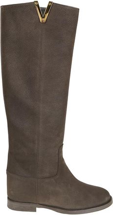 Via Roma 15 2568 Enkellaars - Dames - Hoge Laarzen - Bruin - 39 EU - Leer - Schoenen