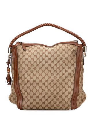 Gucci 2000-2015 Large GG Canvas Bella tote bag - women - Canvas/Leather - One Size - Brown