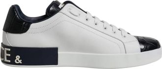 Dolce & Gabbana Portofino Sneakers - Heren - Sneakers - Wit - 42 EU - Leer - Schoenen