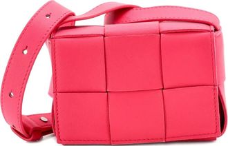 Bottega Veneta Borsa a tracolla Candy Cassette in pelle con motivo Maxi Intrecciato - Rosa