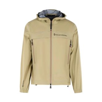 Moncler Hooded Zip Jacket - male - Moncler - Light Jackets - Beige - M - Jackets
