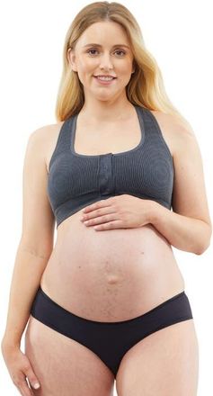 Cake Maternity Biscotti Leakproof Skin-to-Skin Hospital & Nursing Bra in Black at Nordstrom, Size Xx-Large