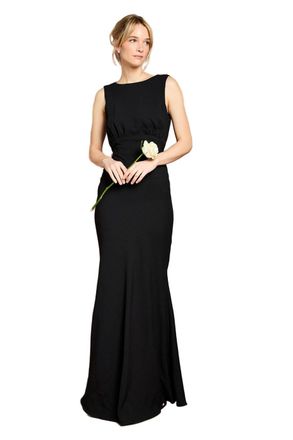 Coast Honoured Sleeveless Cowl Back Maxi Bridesmaid Dress, 10, Black