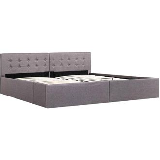 vidaXL Vidaxl - Cama Canap&eacute; Hidr&aacute;ulica Almacenaje Sin Colch&oacute;n Taupe 180x200 Cm